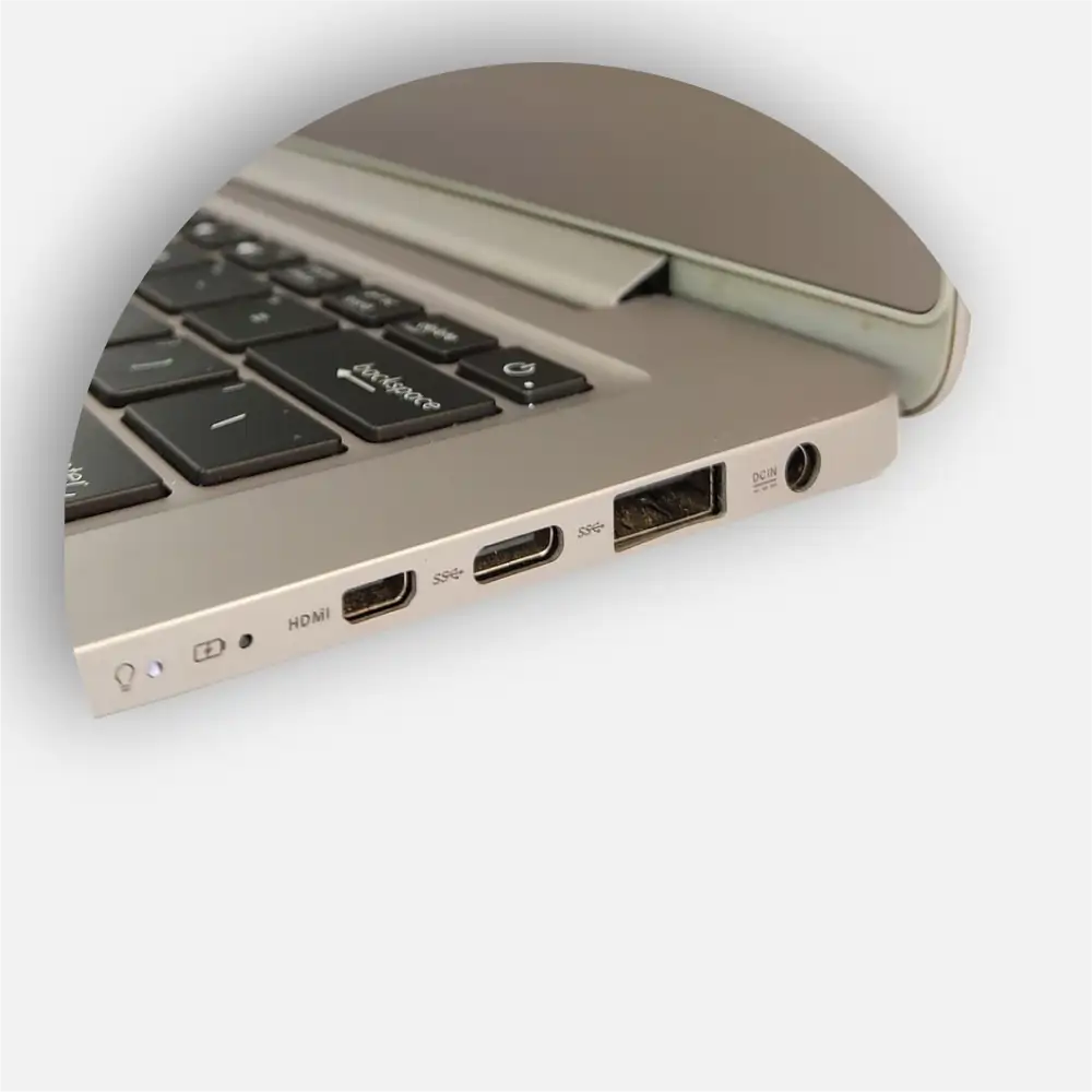 لپ تاپ ایسوس باریک، سبک و کمکارکرده - انواع پورت های خروجی