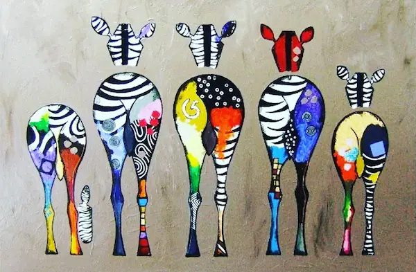 آثار هنرجویان زیب هوم - گورخرها هنرجوی ۹ ساله