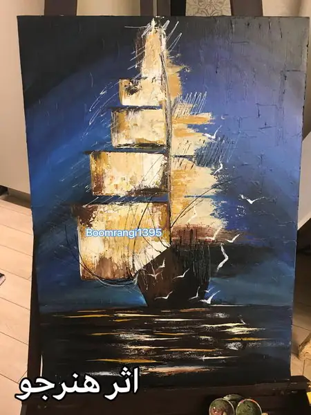 آثار هنرجویان زیب هوم - کشتی هنرجوی ۱۴ ساله