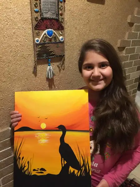 آثار هنرجویان زیب هوم - منظره هنرجوی 10 ساله