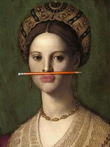 آثار سفارشی زیب هوم - ملکه با سبیلی از مداد