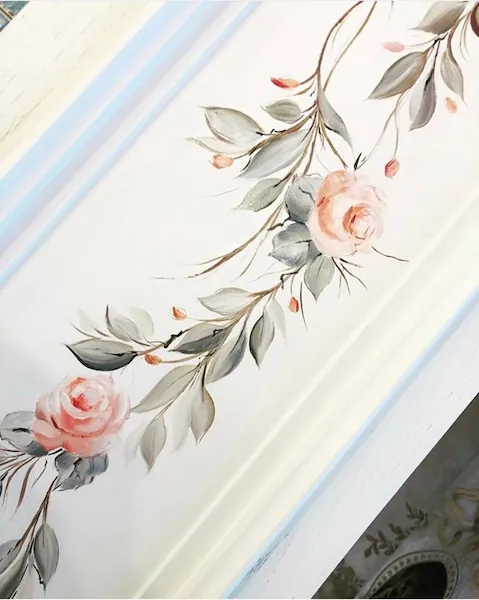 سایر آثار زیب هوم - نقاشی دیواری حاشیه و گل